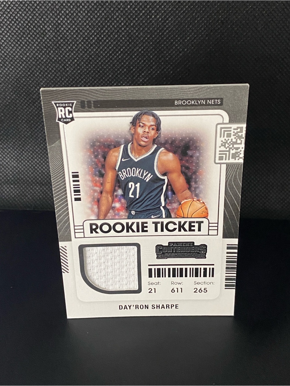 RTS-DSH Day’Ron Sharpe RC 2021-22 Panini Contenders Basketball Brooklyn Nets
